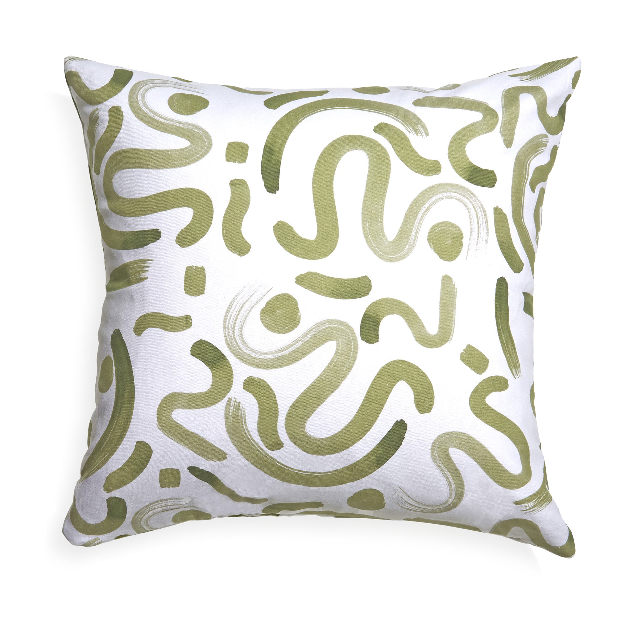 Moss Green Printed Pillow