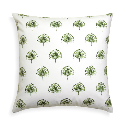 Green Floral Printed Pillow