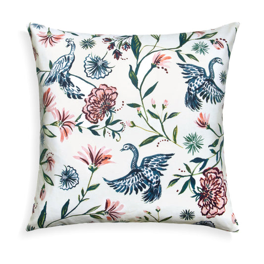 Cream Chinoiserie Printed Custom Pillow