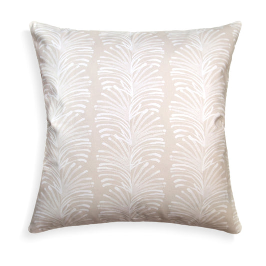 Beige Botanical Stripe Printed Pillow