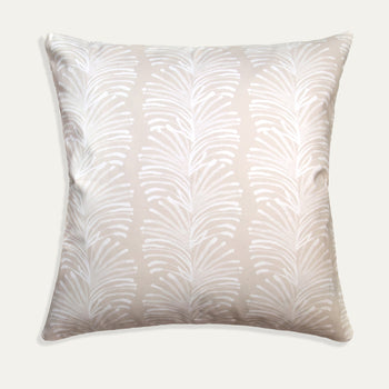 Beige Botanical Stripe Printed Pillow