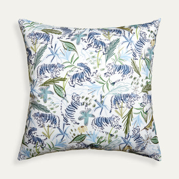 Green Tiger Printed Pillow