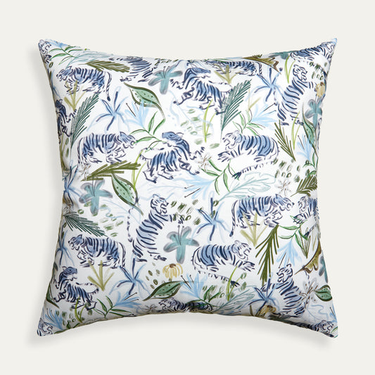 Green Tiger Printed Pillow