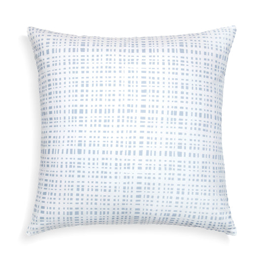 Sky Blue Gingham Printed Pillow