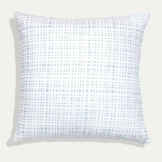 Sky Blue Gingham Printed Pillow