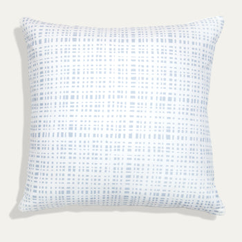 Sky Blue Gingham Printed Pillow