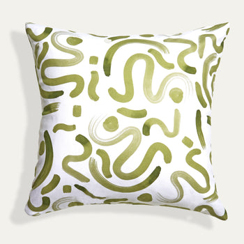 Moss Green Printed Pillow