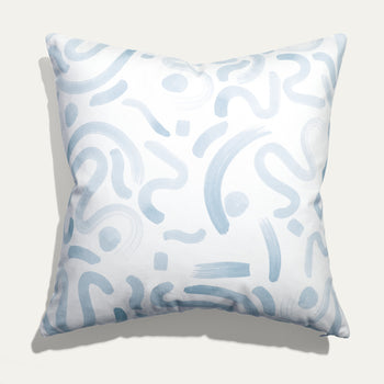 Sky Blue Printed Pillow