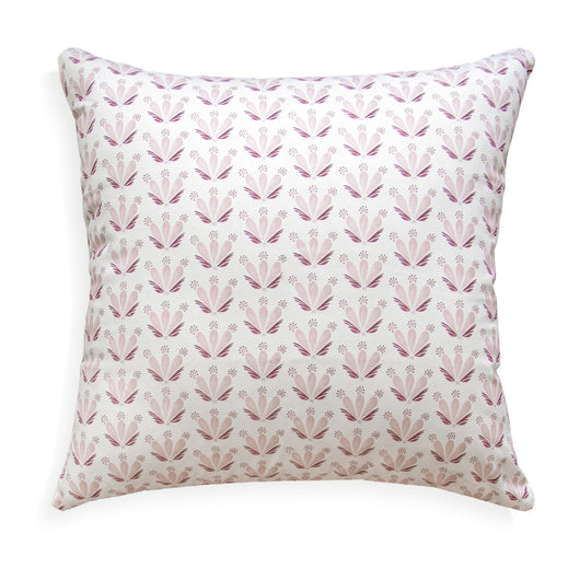 Pink & Burgundy Drop Repeat Floral Printed Pillow