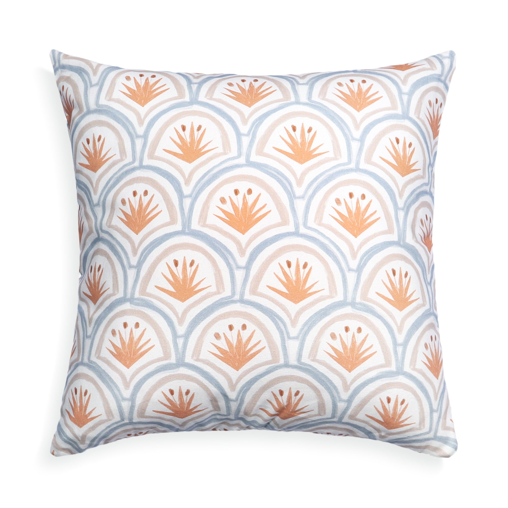 Art Deco Palm Pattern Printed Pillow
