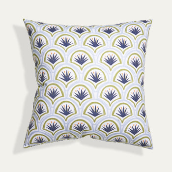 Art Deco Palm Pattern Printed Pillow