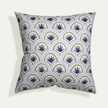 Art Deco Palm Pattern Printed Pillow