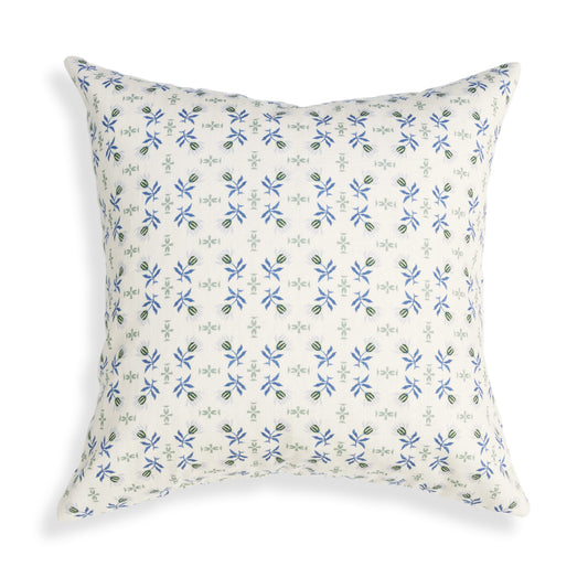 Lee decorative pillow with delicate blue and green floral pattern, adding balance and calm to your Pepper Home decor.