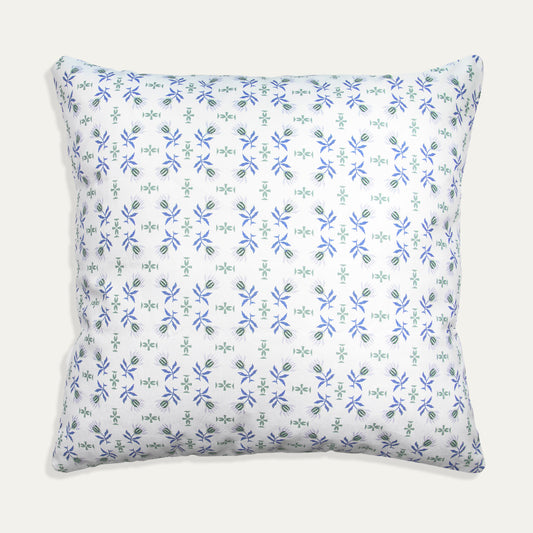 Lee decorative pillow with delicate blue and green floral pattern, adding balance and calm to your Pepper Home decor.