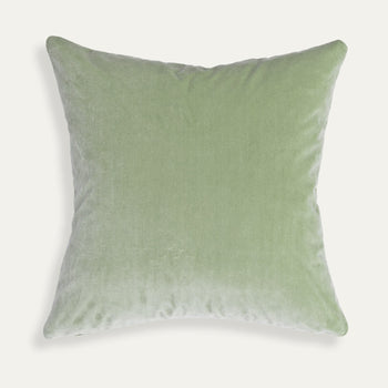 Laurel Velvet soft mid-tone green velvet pillow by Pepper Home, perfect for custom interiors with timeless appeal.
