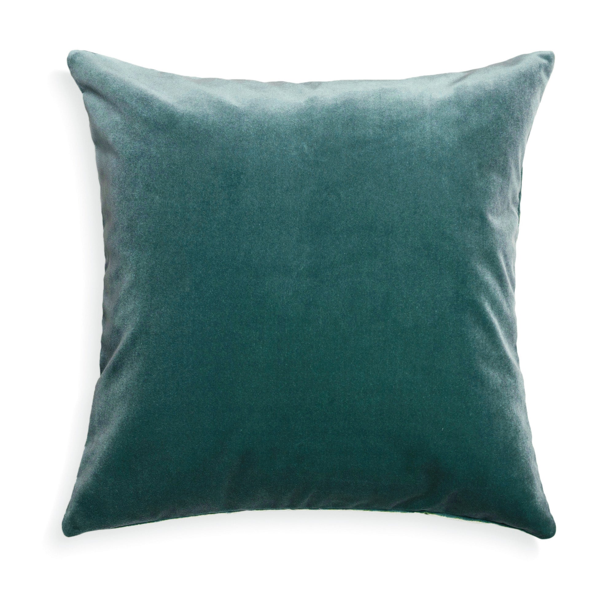 peacock blue velvet pillow