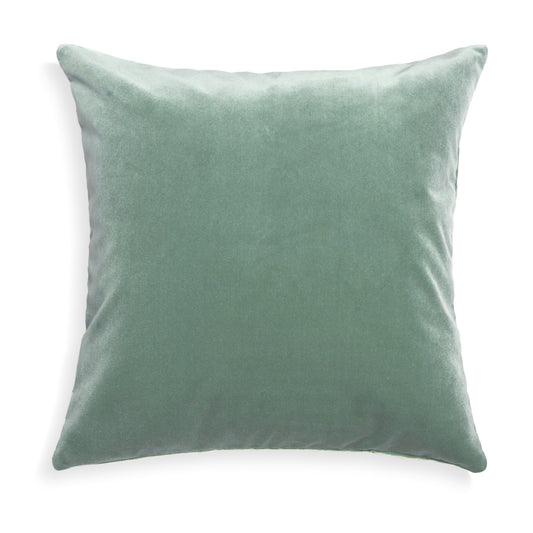 Blue Green Velvet Pillow