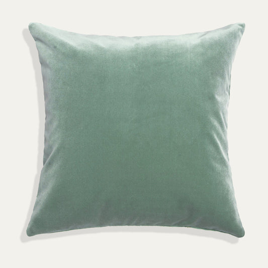 Blue Green Velvet Pillow