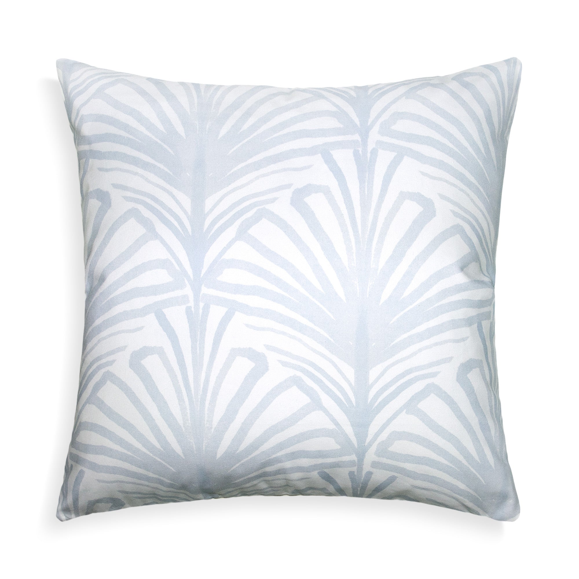 Sky Blue Palm Printed Pillow