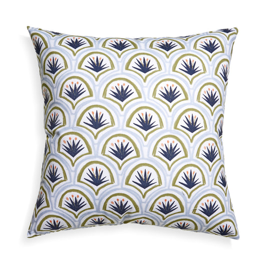 Art Deco Palm Pattern Printed Pillow