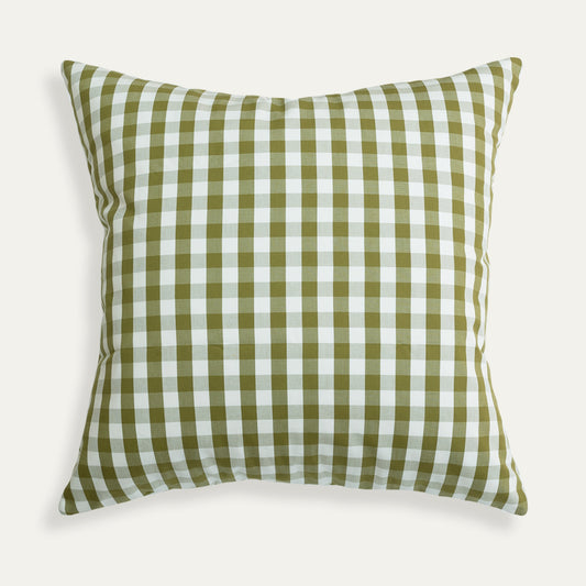 Millie Moss pillow with custom green gingham pattern by Pepper Home, adding depth and texture to your space.