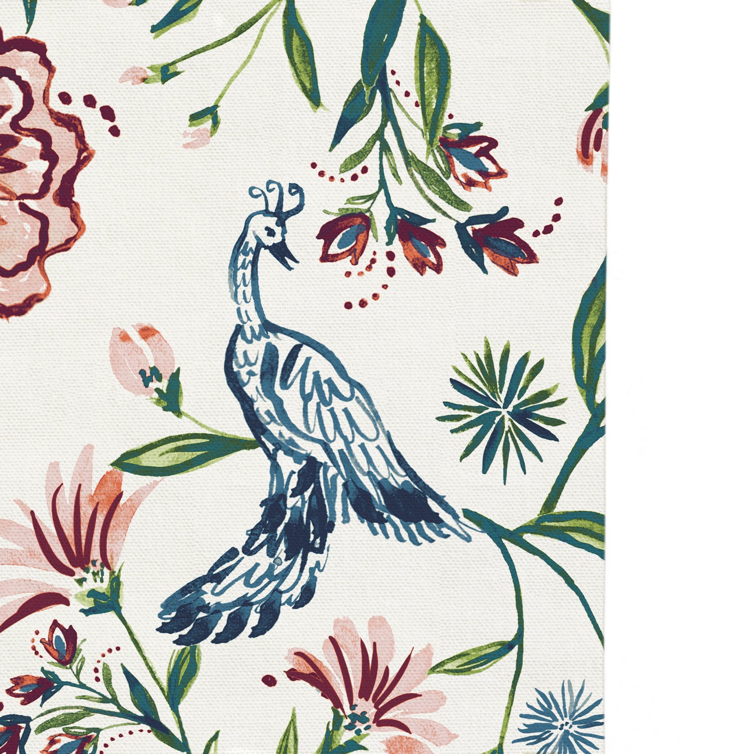 cream chinoiserie curtain