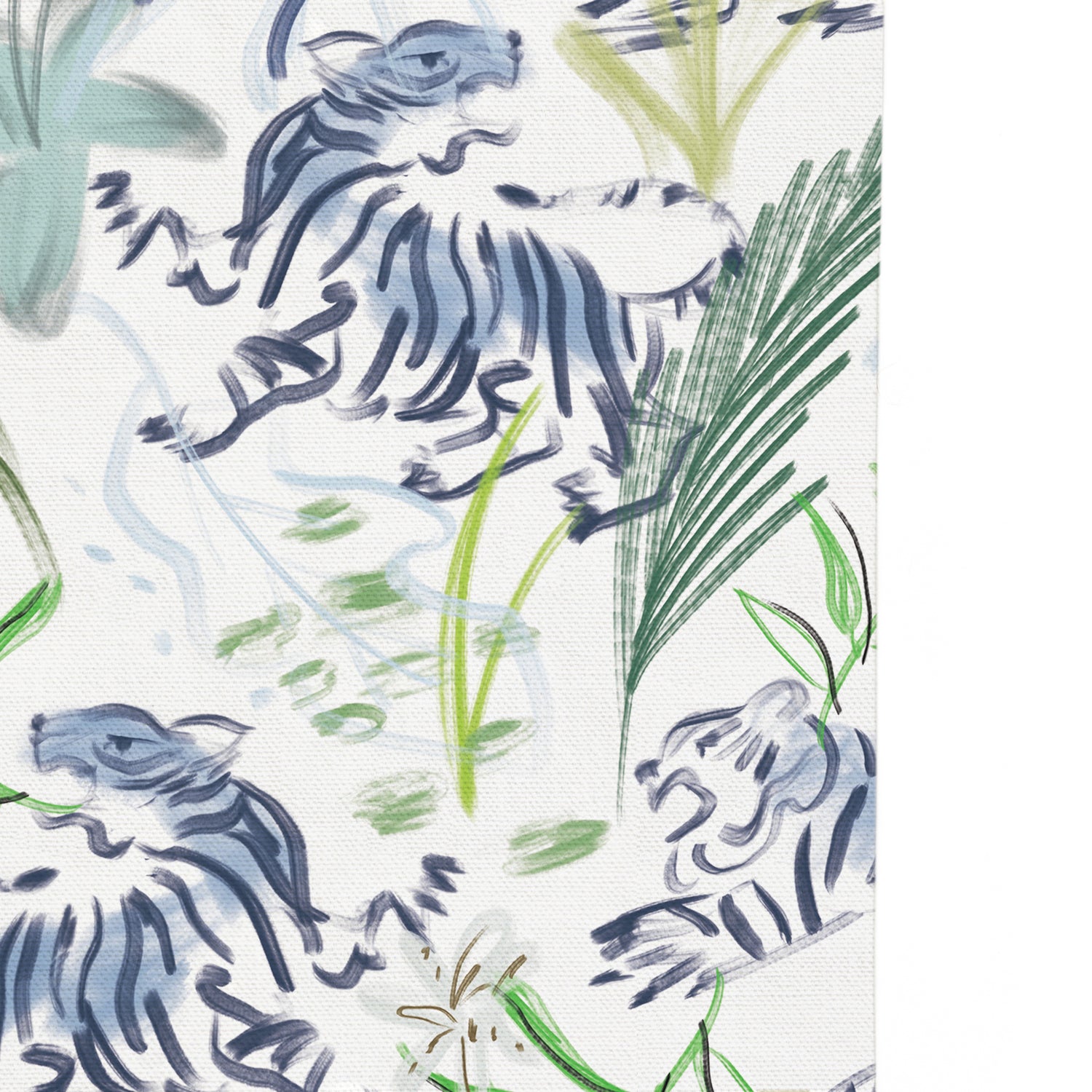 blue green chinoiserie curtain