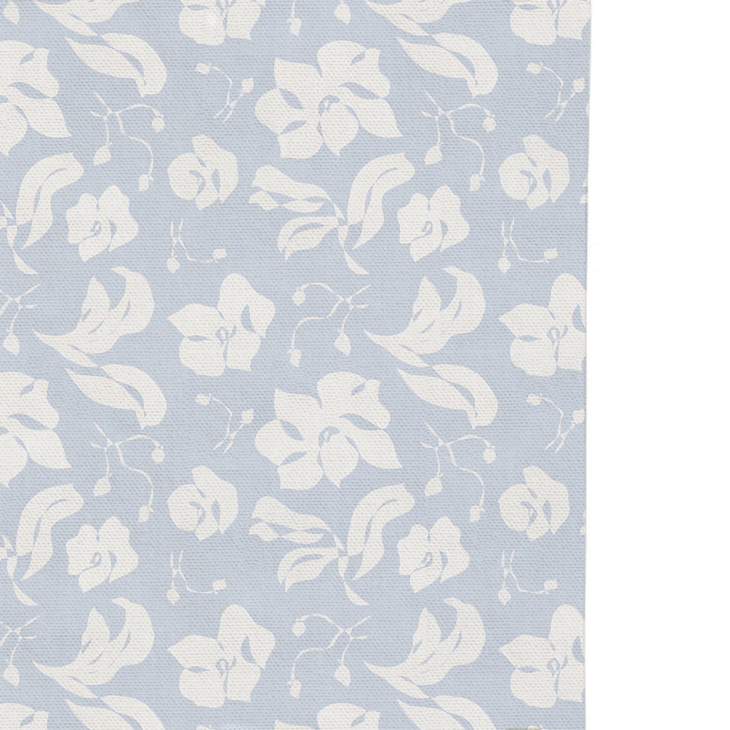 blue floral curtain