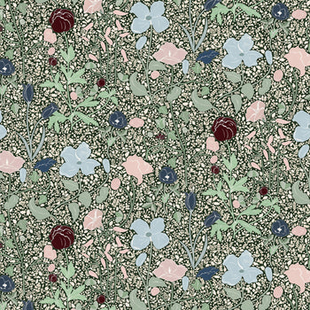 Matilda custom curtains feature hand-painted ditsy florals with oversized blooms in soft pastels and deep neutrals.