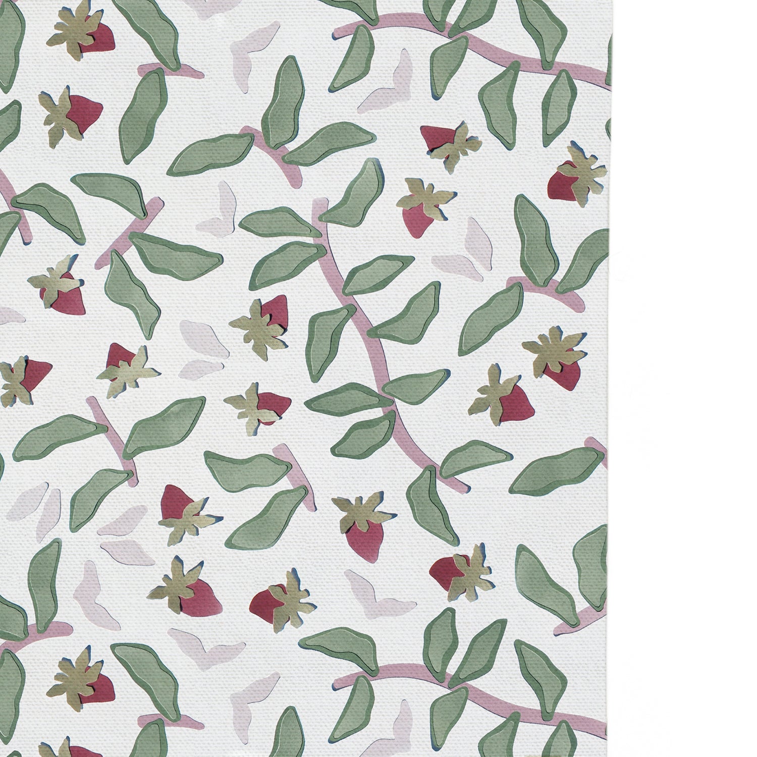 strawberry botanical curtain