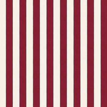 Florence Bordeaux fabric featuring rich wine tones and classic stripes with scalloped edges for custom Pepper Home curtains.