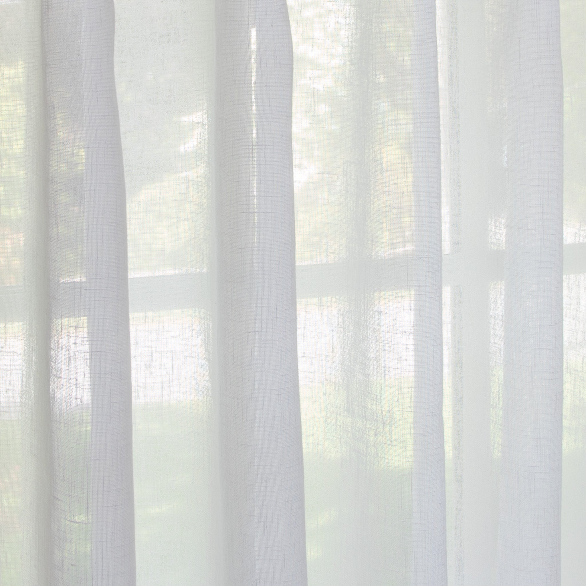 close up of White Cotton  curtain