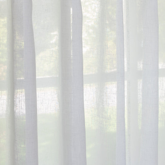 close up of White Cotton  curtain
