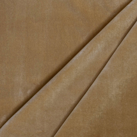 Soft, warm Camel Velvet fabric by Pepper Home, perfect for custom curtains and made-to-order elegant interiors.