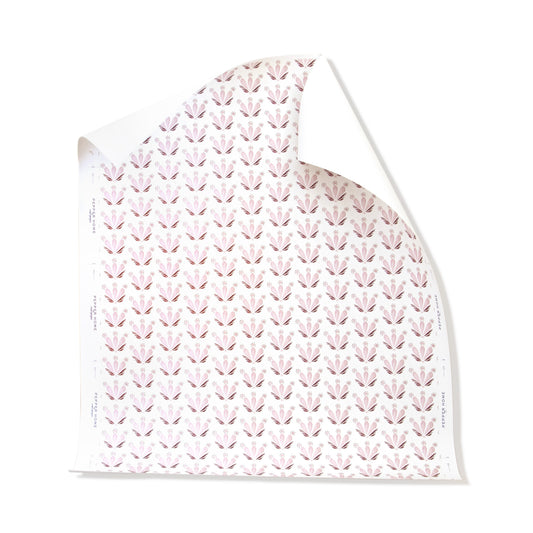 Pink & Burgundy Drop Repeat Floral Printed Wallpaper