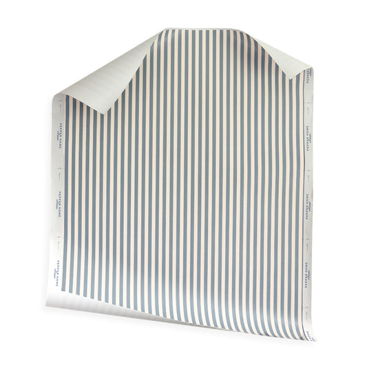 Louisa Harbor striped fabric design showcasing a crisp, deep blue pattern by Pepper Home for custom curtains.