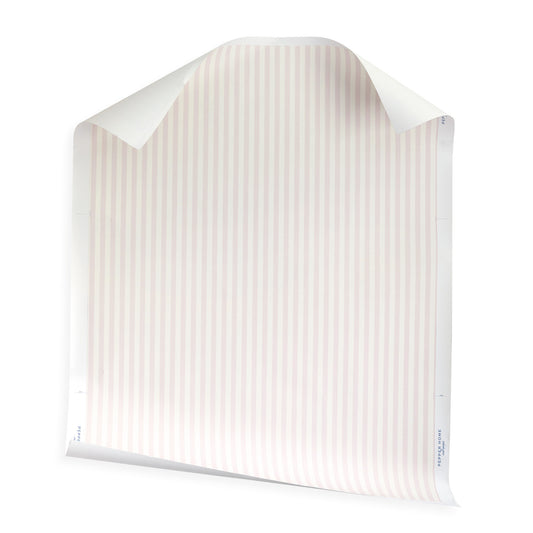 Louisa Petal fabric with soft pink stripes and scalloped top, perfect for custom curtains by Pepper Home.