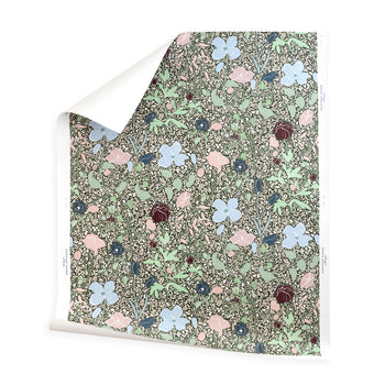 Matilda fabric featuring custom hand-painted ditsy and oversized floral patterns by Claire de Quenetain for Pepper Home.