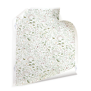 Ruby Moss hand-painted pattern roll by Pepper Home, featuring whimsical floral and woodland designs for custom decor.