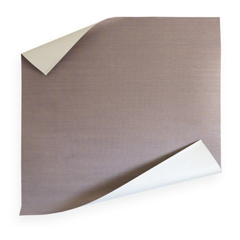 Heather wallpaper sample showing soft muted plum texture with natural weave, perfect for Pepper Home custom decor projects.