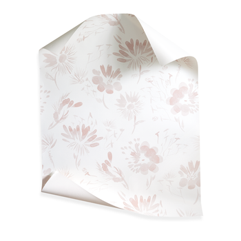 Blake Rose wallpaper with soft pink floral motifs on a subtle backdrop from Pepper Home, perfect for custom decor.
