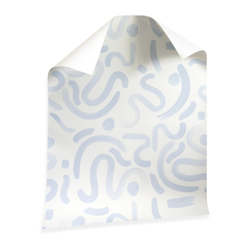 Hockney Sky large-scale print with soothing sky blue and bold abstract lines, perfect for modern Pepper Home decor.