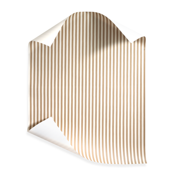 Louisa Camel custom curtain fabric with warm camel stripes, perfect for adding timeless sophistication and versatility.