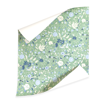 Lulie Parsley custom wallpaper with hand-painted verdant garden pattern by Claire de Quenetain from Pepper Home.