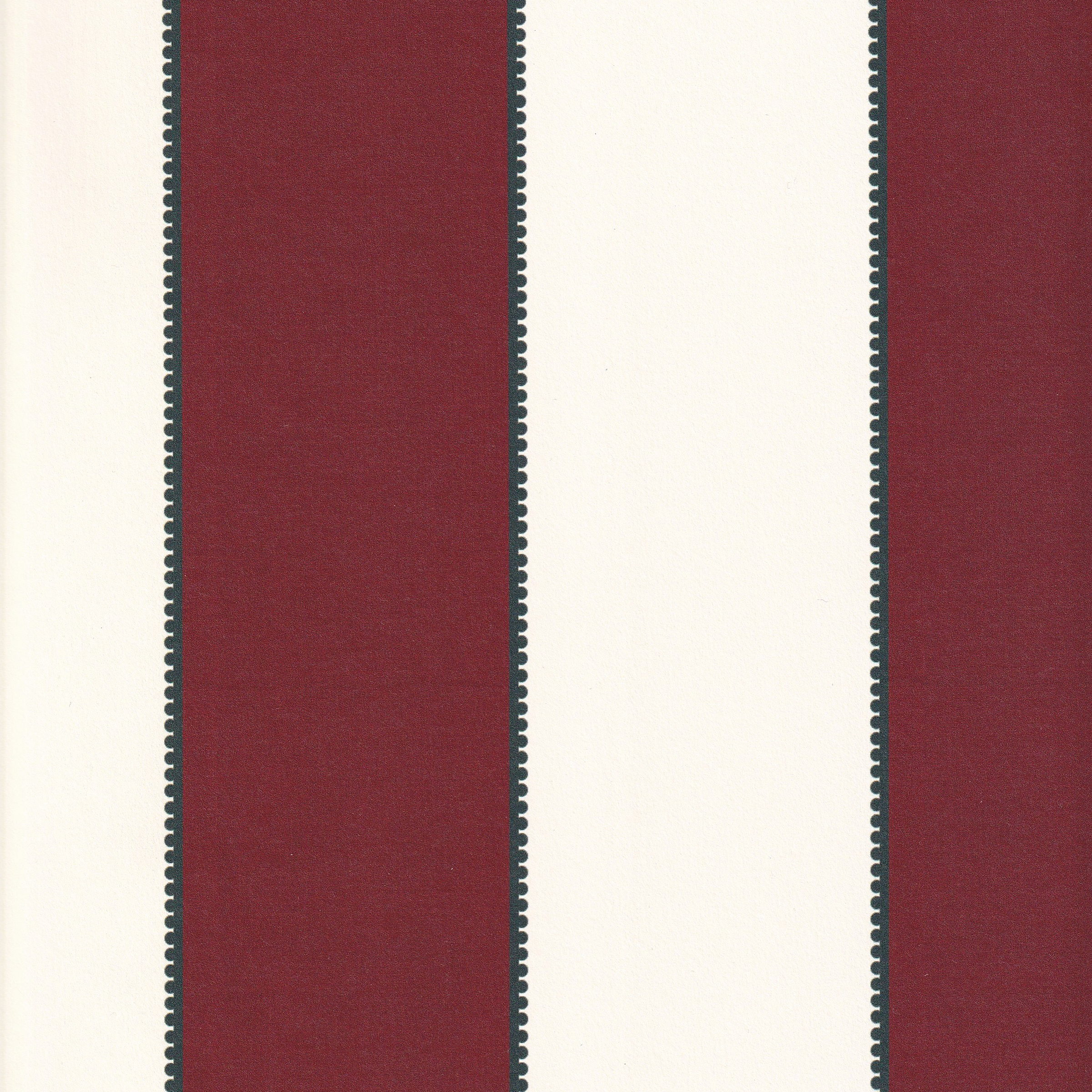 Florence Bordeaux fabric with custom scalloped stripes in rich wine tones by Pepper Home, perfect for made-to-order curtains.