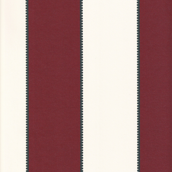 Florence Bordeaux fabric with custom scalloped stripes in rich wine tones by Pepper Home, perfect for made-to-order curtains.