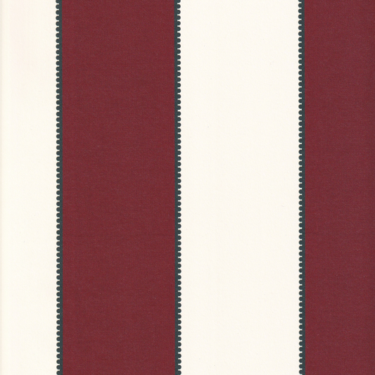Florence Bordeaux fabric with custom scalloped stripes in rich wine tones by Pepper Home, perfect for made-to-order curtains.
