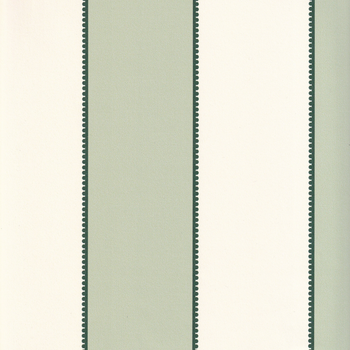 Florence Eucalyptus fabric with bold green stripes and scalloped edges, perfect for custom curtains by Pepper Home.