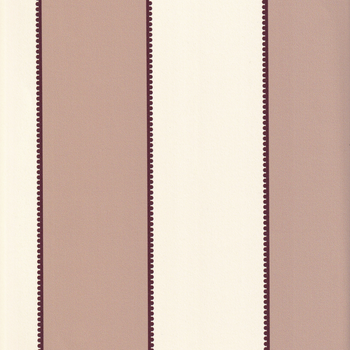 Florence Rosewood fabric with bold stripes and scalloped border, woven linen adding warmth and depth by Pepper Home.