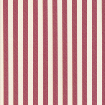 Louisa Cranberry custom woven stripe fabric in deep red, perfect for elegant Pepper Home curtains and accents.